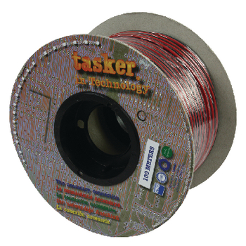 TASR-C102-1.00 Luidsprekerkabel op rol 2x 1.00 mm² 100 m zwart/rood Verpakking foto